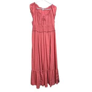 Old Navy Women’s Large Maxi Dress Dusty Rose Smocked Waist